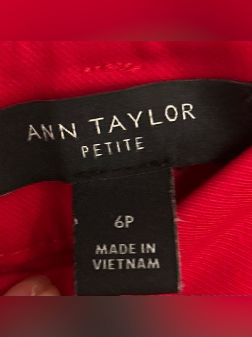 Ann Taylor Petite Red Tie Waist Ankle Pants 6P Workwear Office Core Chic Modern - Picture 5 of 8